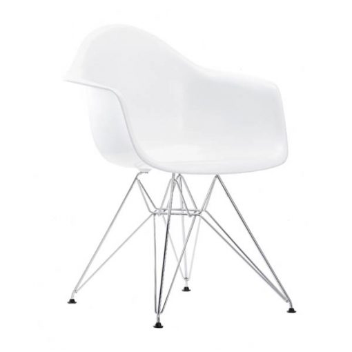 Vitra Eames DAR tuoli, valkoinen - kromi