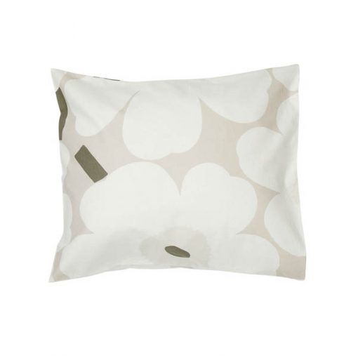 Marimekko Unikko tyynyliina, beige-valkoinen-harmaanvihreä