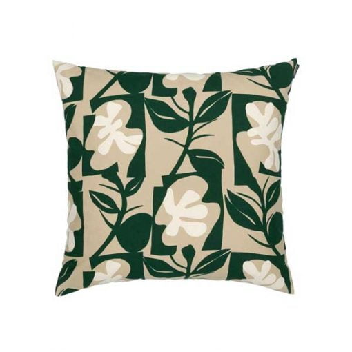 Marimekko Pienet Naatit tyynynpäällinen, beige-puuvilla-vihreä